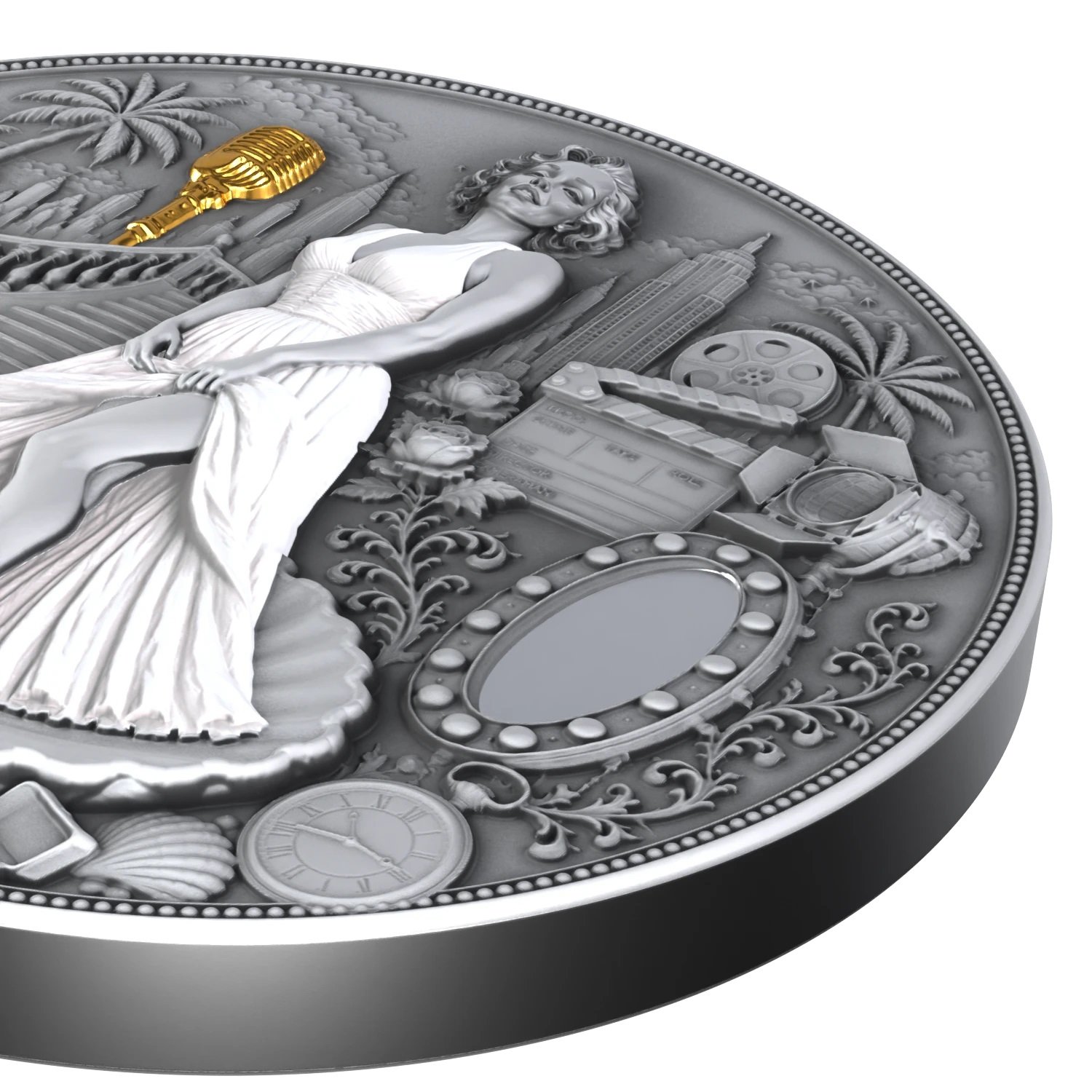 silver coin “Blonde in White”, 2 oz