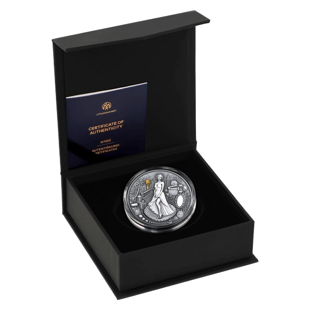 silver coin “Blonde in White”, 2 oz